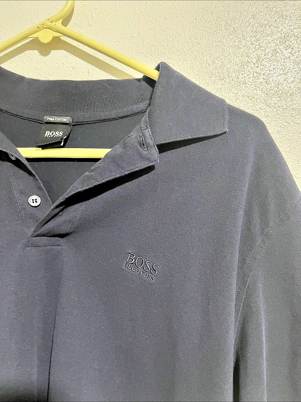 BOSS Pima Cotton Polo in Black Like New